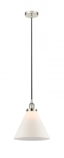 Cone - 1 Light - 12 inch - Polished Nickel - Cord hung - Mini Pendant (3442|616-1PH-PN-G41-L-LED)