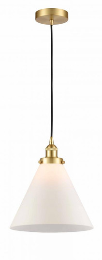Cone - 1 Light - 12 inch - Satin Gold - Cord hung - Mini Pendant (3442|616-1PH-SG-G41-L-LED)