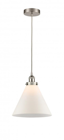 Cone - 1 Light - 12 inch - Brushed Satin Nickel - Cord hung - Mini Pendant (3442|616-1PH-SN-G41-L)