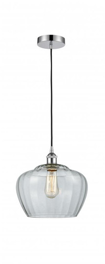 Fenton - 1 Light - 11 inch - Polished Chrome - Cord hung - Mini Pendant (3442|616-1P-PC-G92-L)