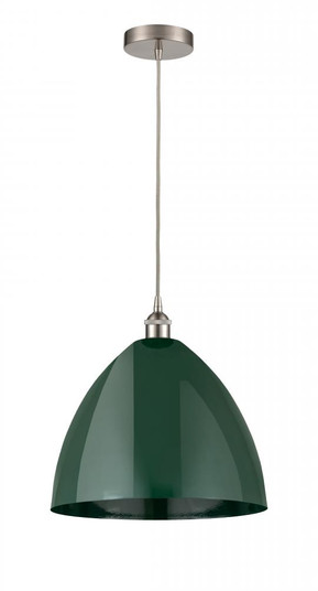 Plymouth - 1 Light - 16 inch - Brushed Satin Nickel - Cord hung - Mini Pendant (3442|616-1P-SN-MBD-16-GR-LED)