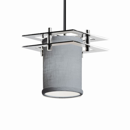 Metropolis 1-Light Small Pendant (2 Flat Bars) (254|FAB-8165-10-GRAY-CROM-BKCD)