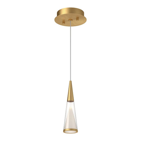 Malabar 3-in Brushed Gold LED Pendant (461|402401BG-LED)