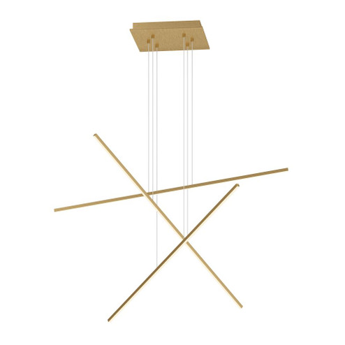 Vega Minor 3 Head Brushed Gold Dimmable LED Multi Pendant (461|MP18203-BG)