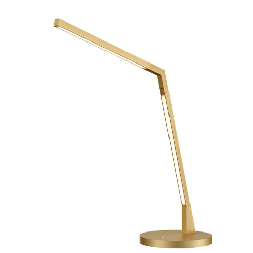 Miter 17-in Brushed Gold LED Table Lamp (461|TL25517-BG)