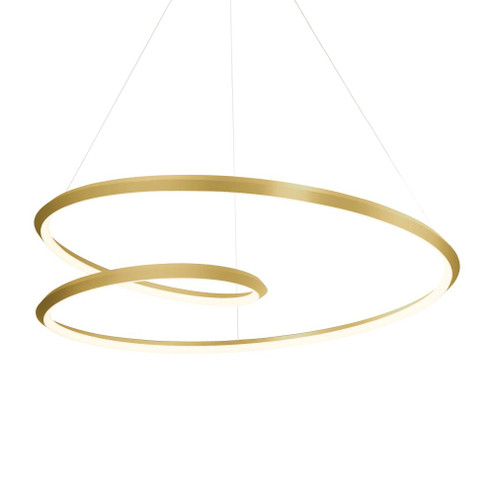 Ampersand 39-in Brushed Gold LED Pendant (461|PD22339-BG)