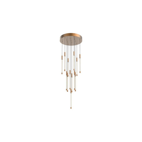 Motif 13-in Brushed Gold 3 Light Dimmable LED Multi Pendant (461|MP75113-BG)