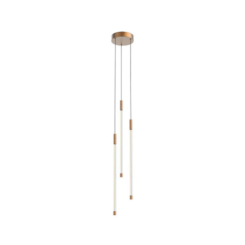 Motif 21-in Brushed Gold LED Multi Pendant (461|MP75221-BG)