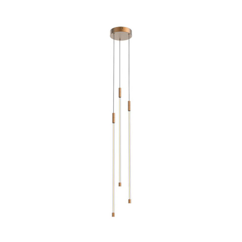 Motif 27-in Brushed Gold LED Multi Pendant (461|MP75227-BG)