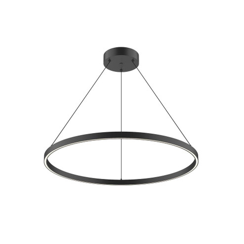 Cerchio 32-in Black LED Pendant (461|PD87132-BK)