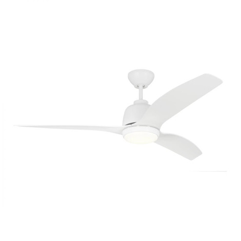 Avila 54'' Dimmable Integrated LED Indoor/Outdoor Coastal White Ceiling Fan with Light Kit (6|3AVLCR54RZWD)