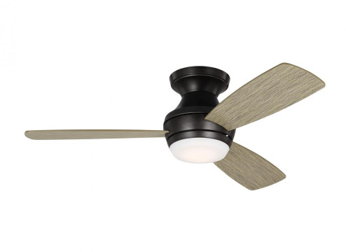 Ikon 44'' Dimmable Integrated LED Indoor Aged Pewter Hugger Ceiling Fan with Light Kit (6|3IKR44AGPD)