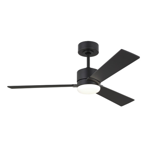 Rozzen 44'' Indoor/Outdoor Midnight Black Ceiling Fan with Handheld Remote Control (6|3RZR44MBK)