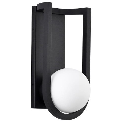 Cradle; 6W LED; Medium Wall Lantern; Matte Black with White Opal Glass (81|62/1619)