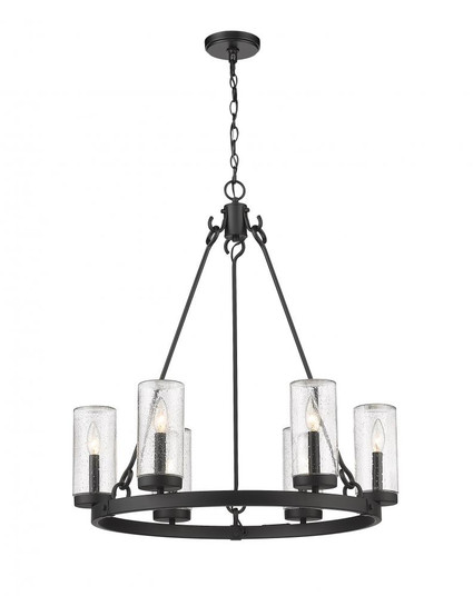 6 Light Outdoor Chandelier (276|589-6BK)