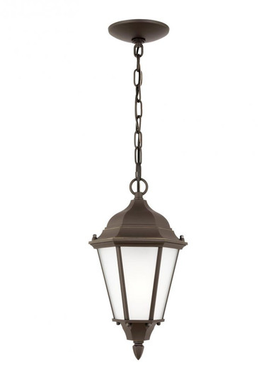 Bakersville traditional 1-light LED outdoor exterior pendant in antique bronze finish with satin etc (38|60941EN3-71)
