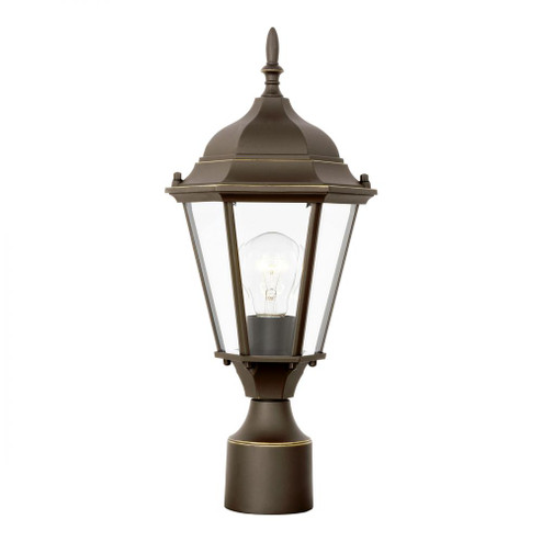 Bakersville traditional 1-light outdoor exterior post lantern in antique bronze finish with clear be (38|82938-71)