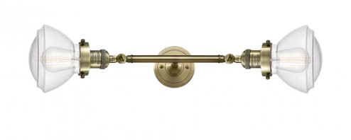 Olean - 2 Light - 7 inch - Antique Brass - Adjustable Bath Vanity Light (3442|208L-AB-G324-LED)