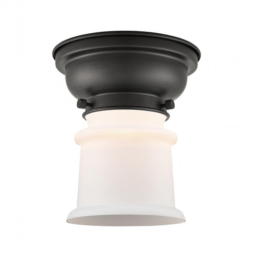 Canton - 1 Light - 6 inch - Matte Black - Flush Mount (3442|623-1F-BK-G181S-LED)