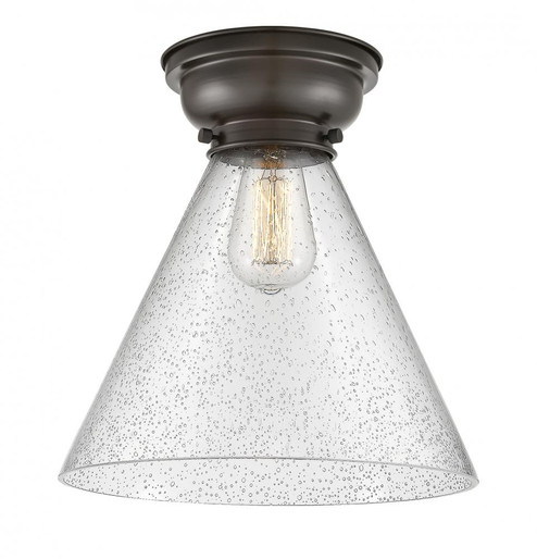 Cone - 1 Light - 12 inch - Oil Rubbed Bronze - Flush Mount (3442|623-1F-OB-G44-L-LED)