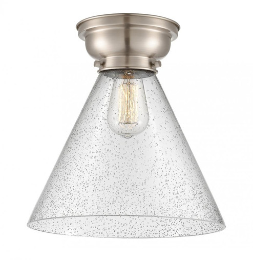 Cone - 1 Light - 12 inch - Brushed Satin Nickel - Flush Mount (3442|623-1F-SN-G44-L-LED)