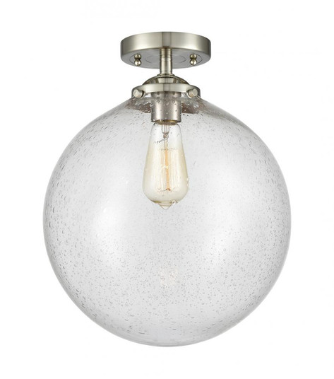 Beacon - 1 Light - 12 inch - Brushed Satin Nickel - Semi-Flush Mount (3442|284-1C-SN-G204-12)