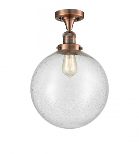 Beacon - 1 Light - 12 inch - Antique Copper - Semi-Flush Mount (3442|517-1CH-AC-G204-12)