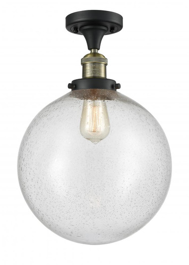 Beacon - 1 Light - 12 inch - Black Antique Brass - Semi-Flush Mount (3442|517-1CH-BAB-G204-12-LED)