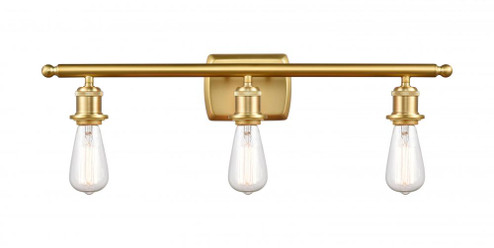 Bare Bulb - 3 Light - 26 inch - Satin Gold - Bath Vanity Light (3442|516-3W-SG)