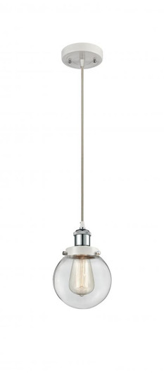 Beacon - 1 Light - 6 inch - White Polished Chrome - Cord hung - Mini Pendant (3442|916-1P-WPC-G202-6)