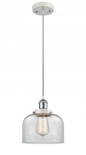 Bell - 1 Light - 8 inch - White Polished Chrome - Cord hung - Mini Pendant (3442|916-1P-WPC-G72-LED)