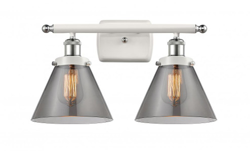Cone - 2 Light - 18 inch - White Polished Chrome - Bath Vanity Light (3442|916-2W-WPC-G43)