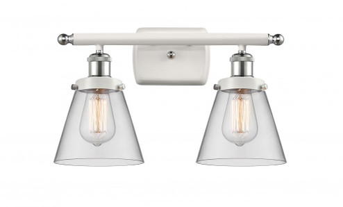 Cone - 2 Light - 16 inch - White Polished Chrome - Bath Vanity Light (3442|916-2W-WPC-G62-LED)