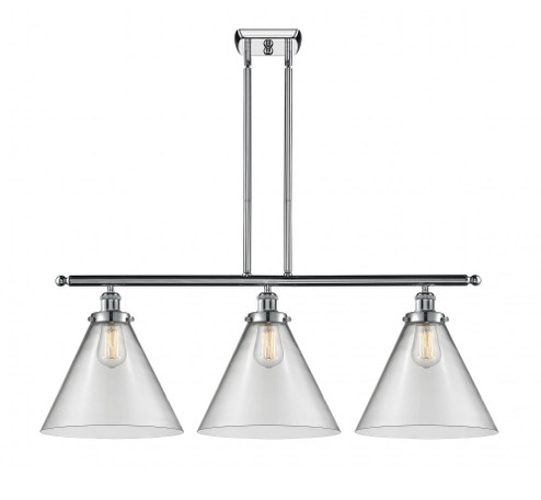 Cone - 3 Light - 36 inch - Polished Chrome - Stem Hung - Island Light (3442|916-3I-PC-G42-L-LED)