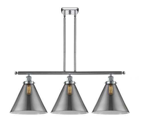 Cone - 3 Light - 36 inch - Polished Chrome - Stem Hung - Island Light (3442|916-3I-PC-G43-L)