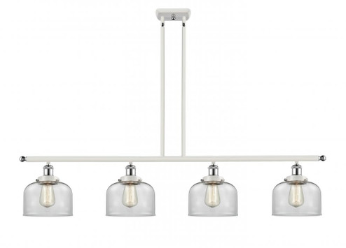 Bell - 4 Light - 48 inch - White Polished Chrome - Stem Hung - Island Light (3442|916-4I-WPC-G72-LED)