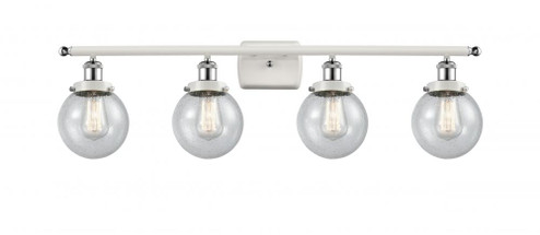 Beacon - 4 Light - 36 inch - White Polished Chrome - Bath Vanity Light (3442|916-4W-WPC-G204-6)