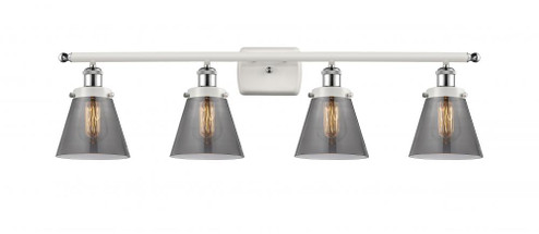 Cone - 4 Light - 36 inch - White Polished Chrome - Bath Vanity Light (3442|916-4W-WPC-G63)
