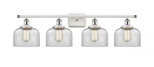 Bell - 4 Light - 38 inch - White Polished Chrome - Bath Vanity Light (3442|916-4W-WPC-G72-LED)