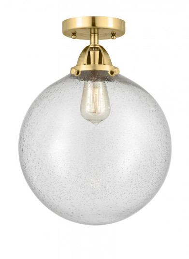 Beacon - 1 Light - 12 inch - Satin Gold - Semi-Flush Mount (3442|288-1C-SG-G204-12-LED)