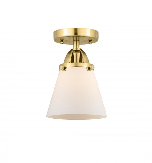 Cone - 1 Light - 6 inch - Satin Gold - Semi-Flush Mount (3442|288-1C-SG-G61-LED)