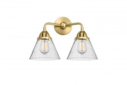Cone - 2 Light - 16 inch - Satin Gold - Bath Vanity Light (3442|288-2W-SG-G44-LED)