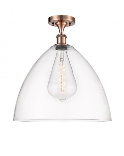 Bristol - 1 Light - 16 inch - Antique Copper - Semi-Flush Mount (3442|516-1C-AC-GBD-162)