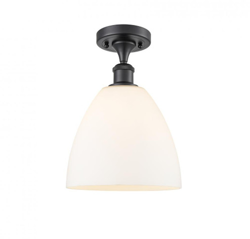 Bristol - 1 Light - 9 inch - Matte Black - Semi-Flush Mount (3442|516-1C-BK-GBD-91-LED)