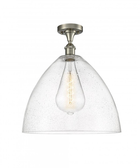 Bristol - 1 Light - 16 inch - Brushed Satin Nickel - Semi-Flush Mount (3442|516-1C-SN-GBD-164-LED)