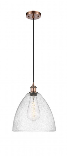 Bristol - 1 Light - 12 inch - Antique Copper - Cord hung - Mini Pendant (3442|516-1P-AC-GBD-124)