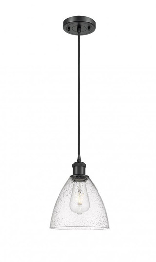 Bristol - 1 Light - 8 inch - Matte Black - Cord hung - Mini Pendant (3442|516-1P-BK-GBD-754)