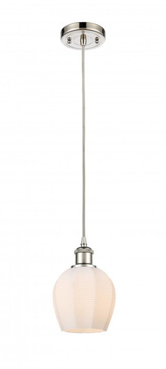 Norfolk - 1 Light - 6 inch - Polished Nickel - Cord hung - Mini Pendant (3442|516-1P-PN-G461-6-LED)