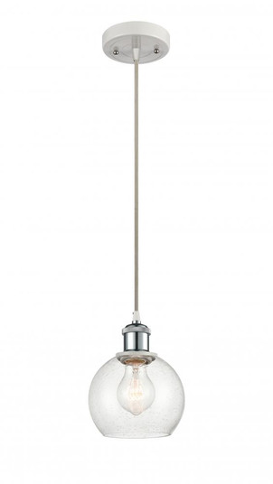 Athens - 1 Light - 6 inch - White Polished Chrome - Cord hung - Mini Pendant (3442|516-1P-WPC-G124-6)