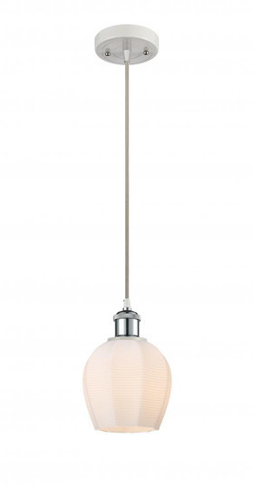Norfolk - 1 Light - 6 inch - White Polished Chrome - Cord hung - Mini Pendant (3442|516-1P-WPC-G461-6)